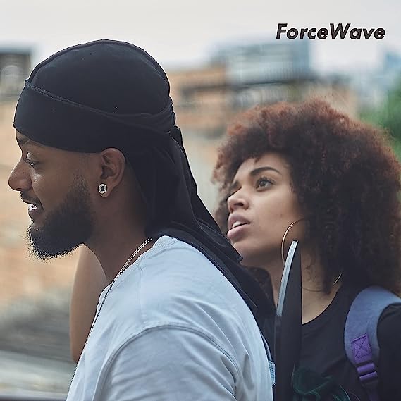 Velvet Black Durag Men Durag 360 Wave With FREE WAVE CAP