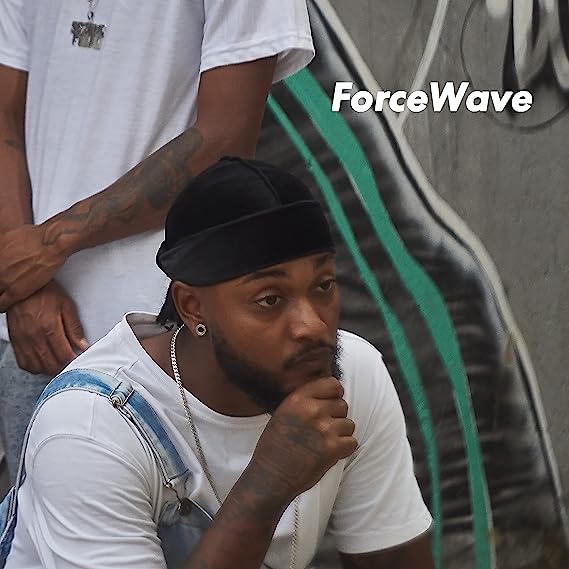 Velvet Black Durag Men Durag 360 Wave With FREE WAVE CAP
