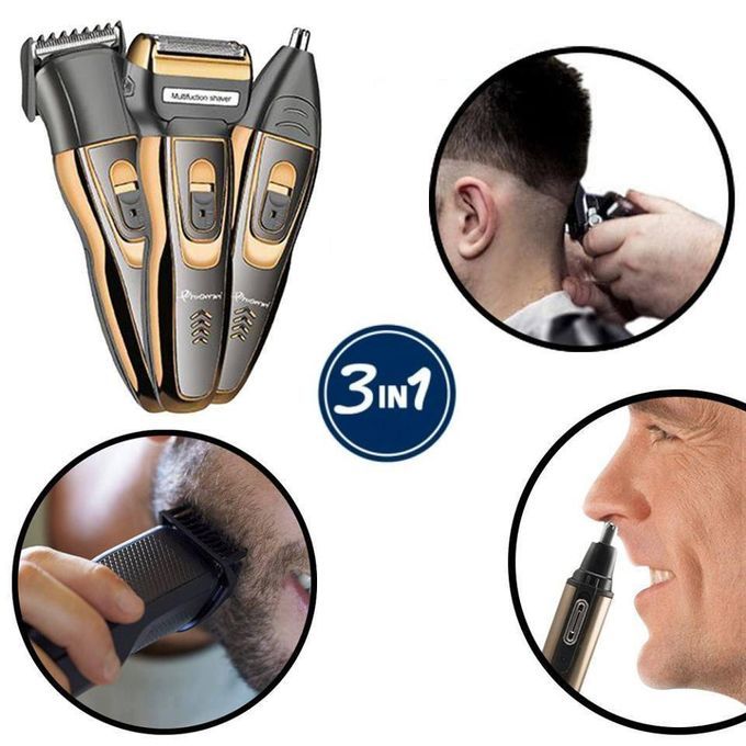 Nokia Nokia105 1.77" Dual SIM with FM Radio and Torch + Geemy Rechargeable Shaving Machine, Finishing Trimmers 3 In 1