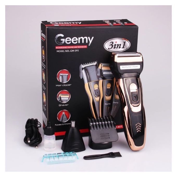 Nokia Nokia105 1.77" Dual SIM with FM Radio and Torch + Geemy Rechargeable Shaving Machine, Finishing Trimmers 3 In 1