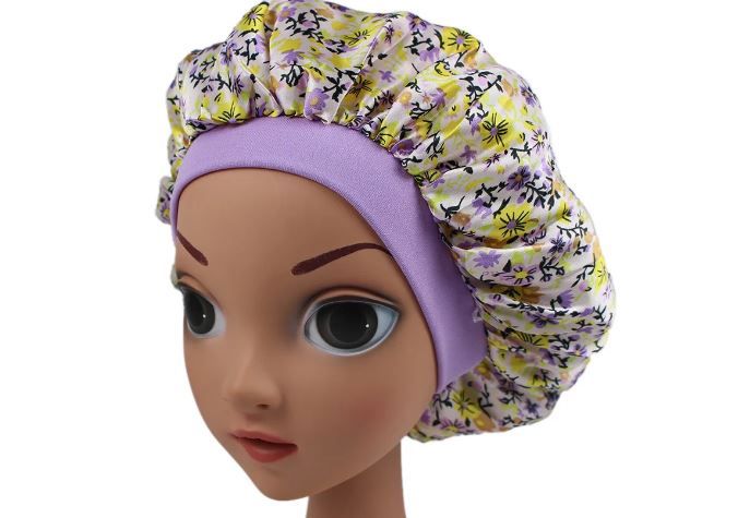 Fashion Girls Satin Hair Bonnet Kids Satin Bonnet Sleeping Cap Silk Cap Baby Bonnet