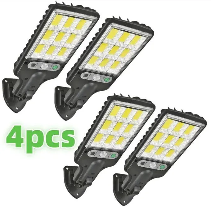 Solar Light Bright Solar Outdoor Lights 4 Piece Solar Powered Street Motion Sensor Lights
