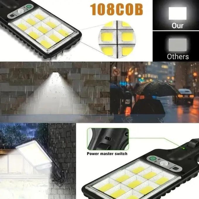 Solar Light Outdoor Solar Wall Light LED Motion Sensor Bright Flood Street Lamp with 3 Modes