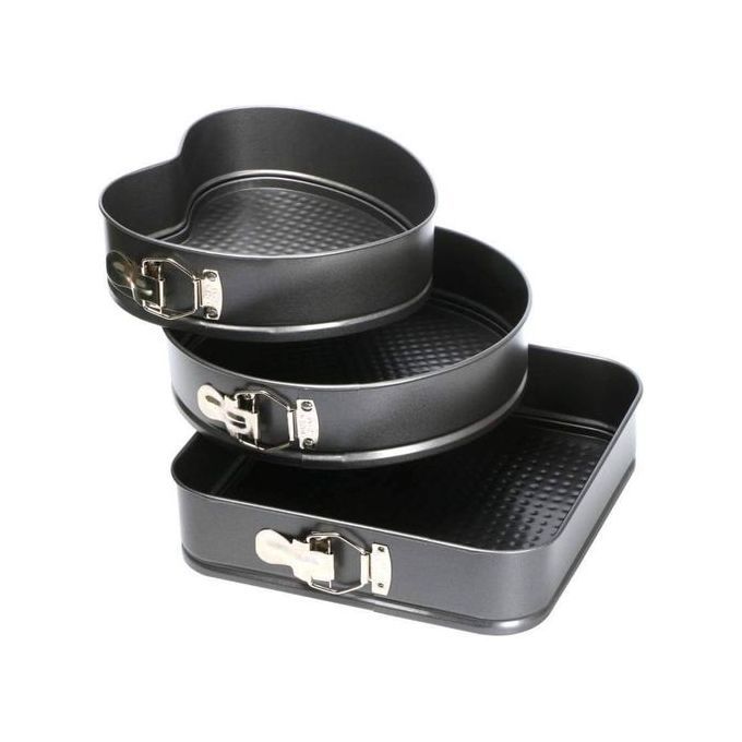 3 Pieces Set of Different Shapes Of Baking Tins