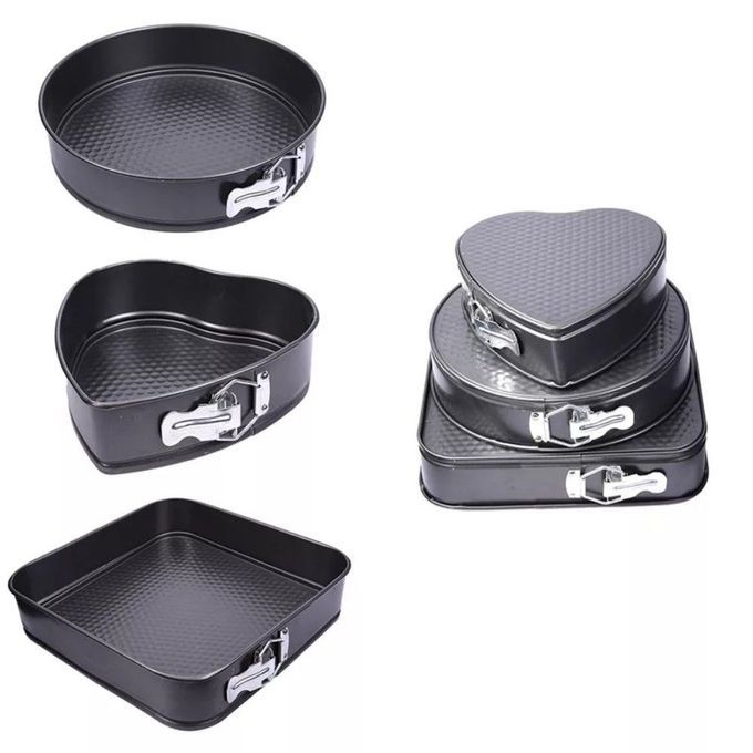 3 Pieces Set of Different Shapes Of Baking Tins