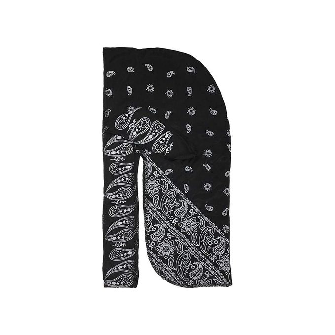 QUALITY GUARANTEED - Premium Silk/Velvet/Bandana Black Durags with Long Tail Colorful 360 Waves Cap Doo rag for Men Du-rag