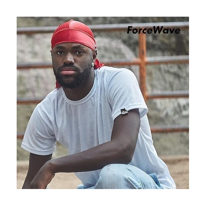 Velvet Red Durag Men Durag 360 Wave With Free Wave Cap