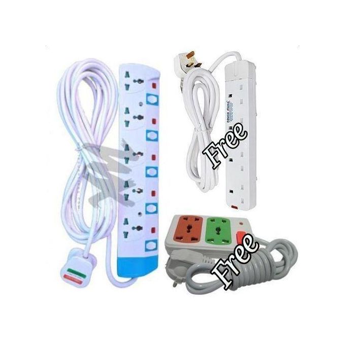 Power King >Heavy Duty 5 Way Power Extension Long Cable