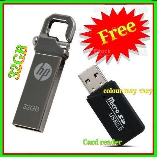 32GB FLASH DISK PEN DRIVE-SILVER // 32gb flash drive // 32GB FlashDisk/Flash DISK +Free Memory Card Reader