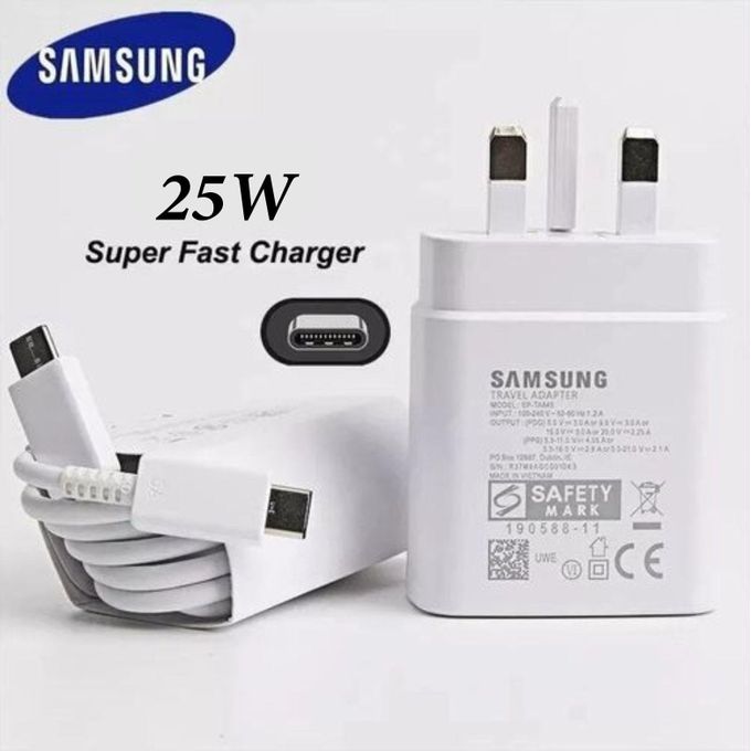 Samsung 25W Super-Fast Charging Complete Charger Set – Adapter & USB-C Cable