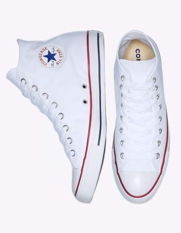 CANVAS HIGH-CUT ALL STAR WHITE RUBBER SHOES