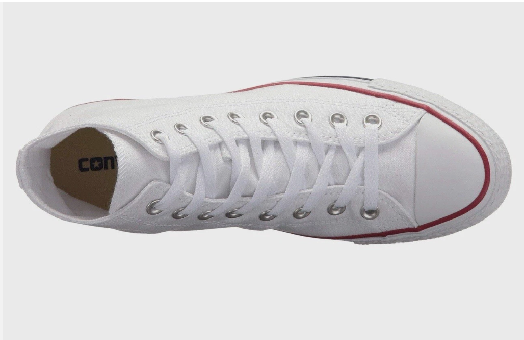CANVAS HIGH-CUT ALL STAR WHITE RUBBER SHOES