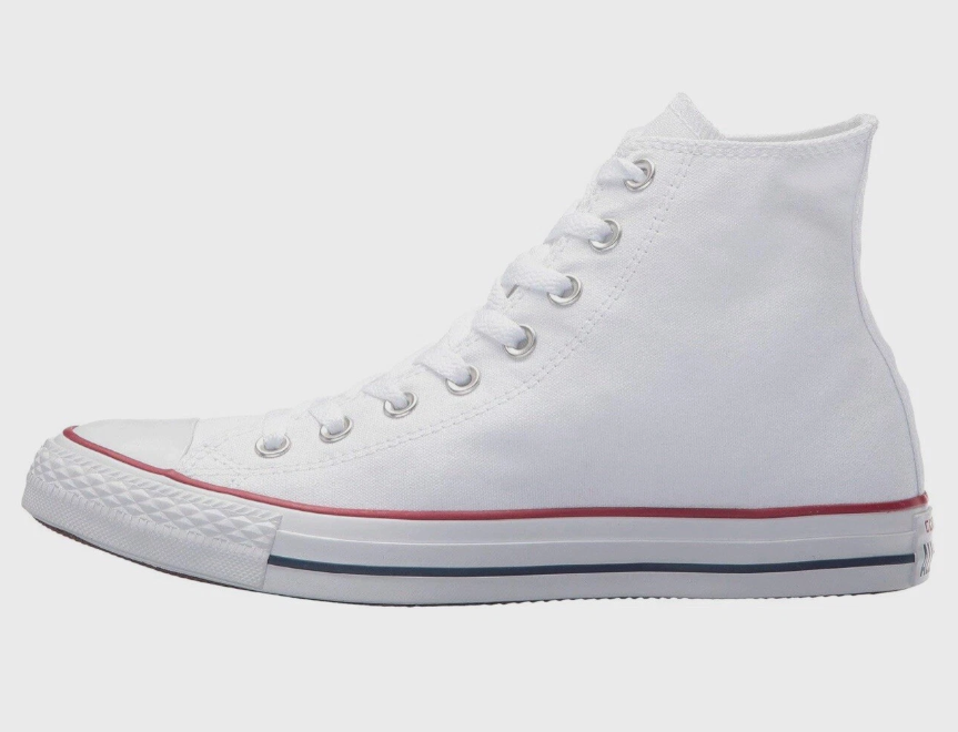 CANVAS HIGH-CUT ALL STAR WHITE RUBBER SHOES