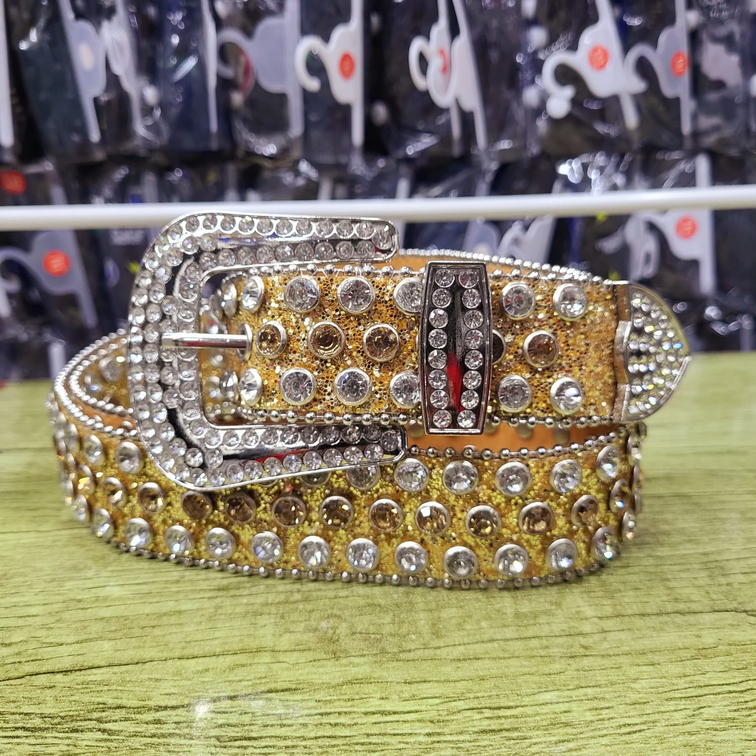 Best quality Haitpant Blue Rhinestone Belt Designer Belt Men Luxury Strap Crystal Belt Western Cowboy Cowgirl Studded Belt