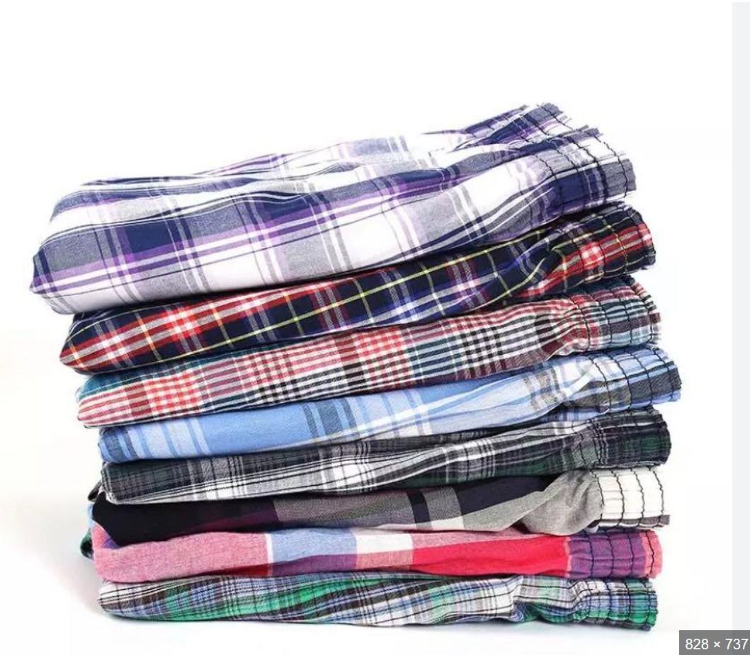 6Pcs Finest Quality Pure Cotton Checked Men's Boxers Very Comfortable Plaid Men Underwear