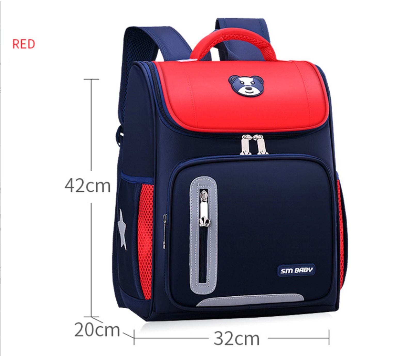 Strong  Durable Trendy Kids’ School Bag Backpack – SM Baby Waterproof Backpack with Bear Design, Spacious Multi-Pocket Bag for Boys & Girls CBC
