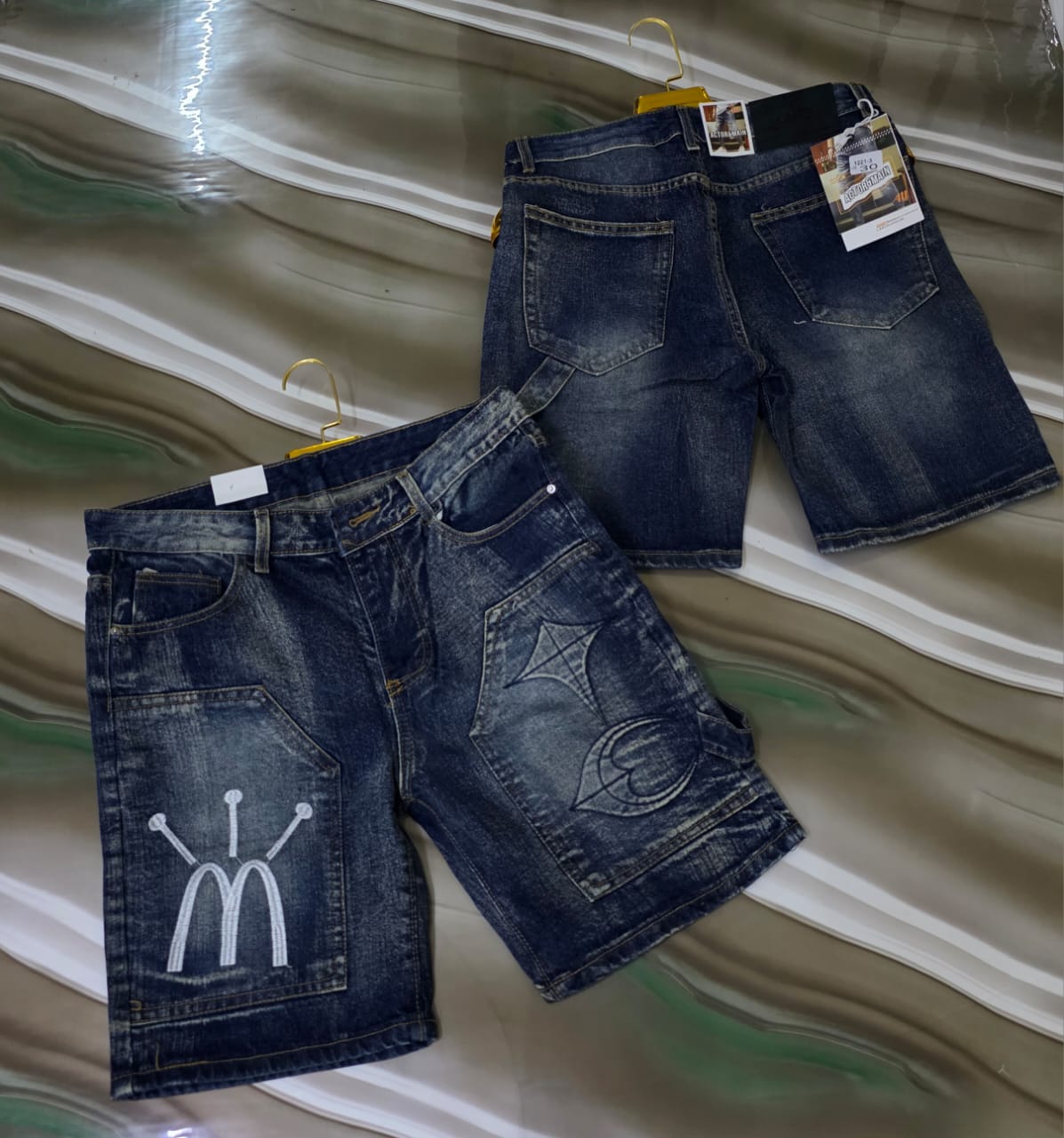 Excellent Quality Trendy Fashionable men's denim shorts.