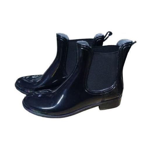 Good Quality Unique Stylish Black Ladies Rain Gumboots.
