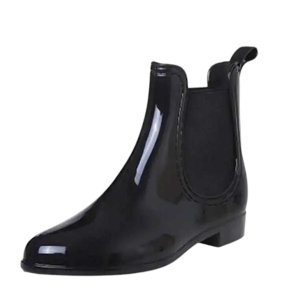 Good Quality Unique Stylish Black Ladies Rain Gumboots.