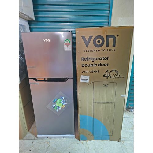 CLEARANCE OFFER VON VART-25NHS Double Door Fridge 220Litrs no frost refrigerator