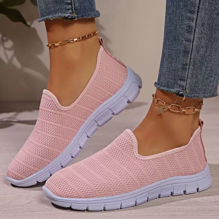 Women's Soft Sole Mesh Comfort Orthopedic Shoes with Arch Support Memory Foam Go Walking Sneakers Slip on Shoe