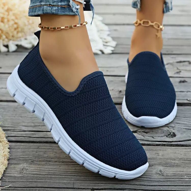 Women's Soft Sole Mesh Comfort Orthopedic Shoes with Arch Support Memory Foam Go Walking Sneakers Slip on Shoe