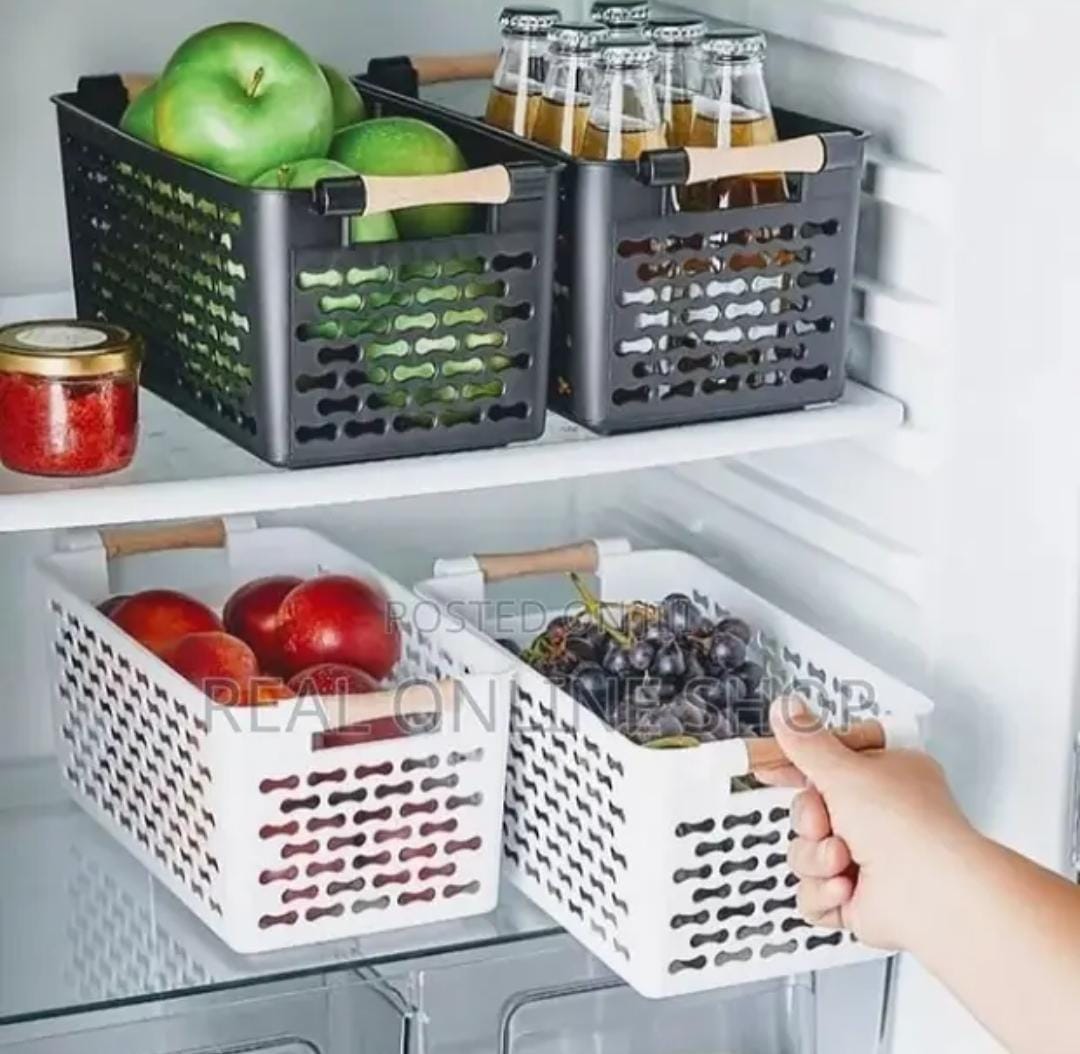 Multipurpose Pantry Storage Baskets Organizer-white. Kitchen/pantry storage basket: Kitchen, Dining Table, Bathroom, Vanity Table Multi-purpose Vegetables fruit racks Material :Plastic