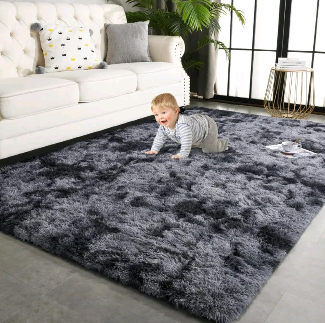 arge Shag Area Rugs for Living Room Bedroom, Tie-Dye Brown Indoor Super Soft Fuzzy Plush Rugs, Upgrade Anti-Skid Modern Furry Rugs Fluffy Carpets for Kids Room Nursery Home Decor
