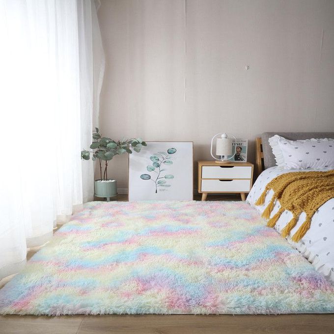arge Shag Area Rugs for Living Room Bedroom, Tie-Dye Brown Indoor Super Soft Fuzzy Plush Rugs, Upgrade Anti-Skid Modern Furry Rugs Fluffy Carpets for Kids Room Nursery Home Decor