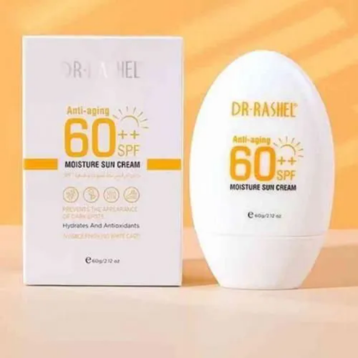 Dr. Rashel Anti-aging & Moisture Sun Cream SPF 60++ UVA UVB Protection Sunscreen 60g..
