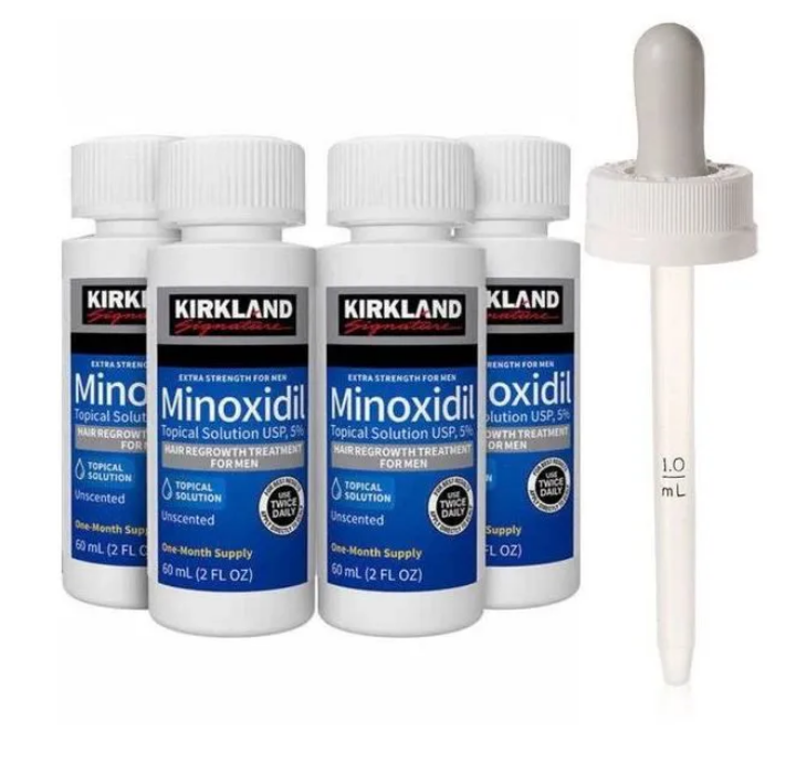 Kirkland Minoxidil 5% Extra Strength Hair Regrowth 1 Month .with free dropper longerr