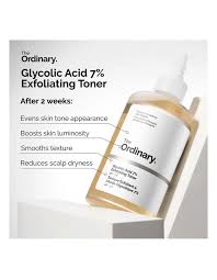 The Ordinary Glycolic Acid 7% Exfoliating Toner Brightening and Smoothing Daily Toner for More Even-Looking Skin Tone 240ml