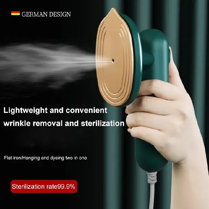 New Arrival Electric Mini Steam Iron Portable Wet and Dry Hot Fabric Handheld Garment Steamer Ironing Wrinkles Lightweight  Iron Box Home Travel Dorm Clothes Steam Nonstick Soleplate Cleaner Sanitiser