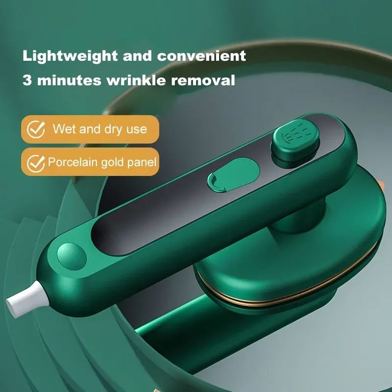 New Arrival Electric Mini Steam Iron Portable Wet and Dry Hot Fabric Handheld Garment Steamer Ironing Wrinkles Lightweight  Iron Box Home Travel Dorm Clothes Steam Nonstick Soleplate Cleaner Sanitiser