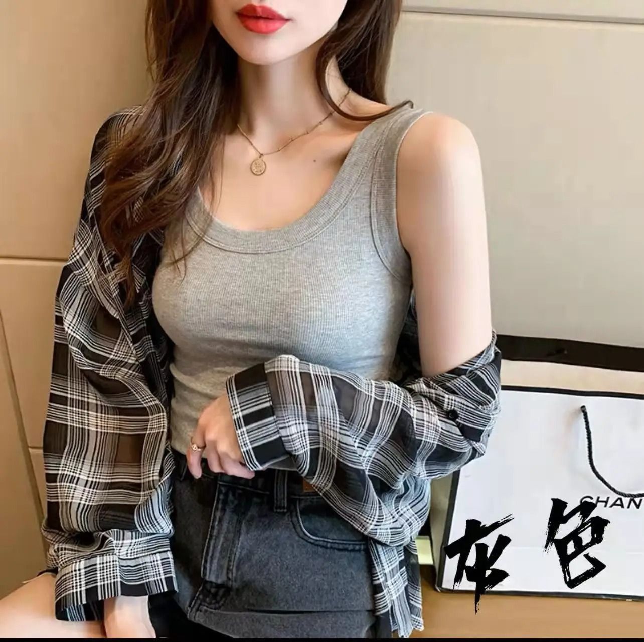 New Camisole vest Women Tops T-shirts Small Tank top slim Women's Cotton Ladies Girls' Suspended Vest Female Camisole wearoutside sleeveless threaded t-shirt  Running Gym Yoga Lingerie Clothing Dresse