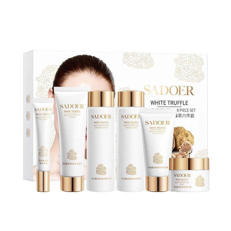 6-Piece Set Skin Care Set Facial Cleanser + Toner + Essence + Face Serum + Moisturizer + Eye Cream To Repair Delicate Skin Control Oil Women's SkinCare Face Care Creams Moisturizers Plant Essence 
﻿