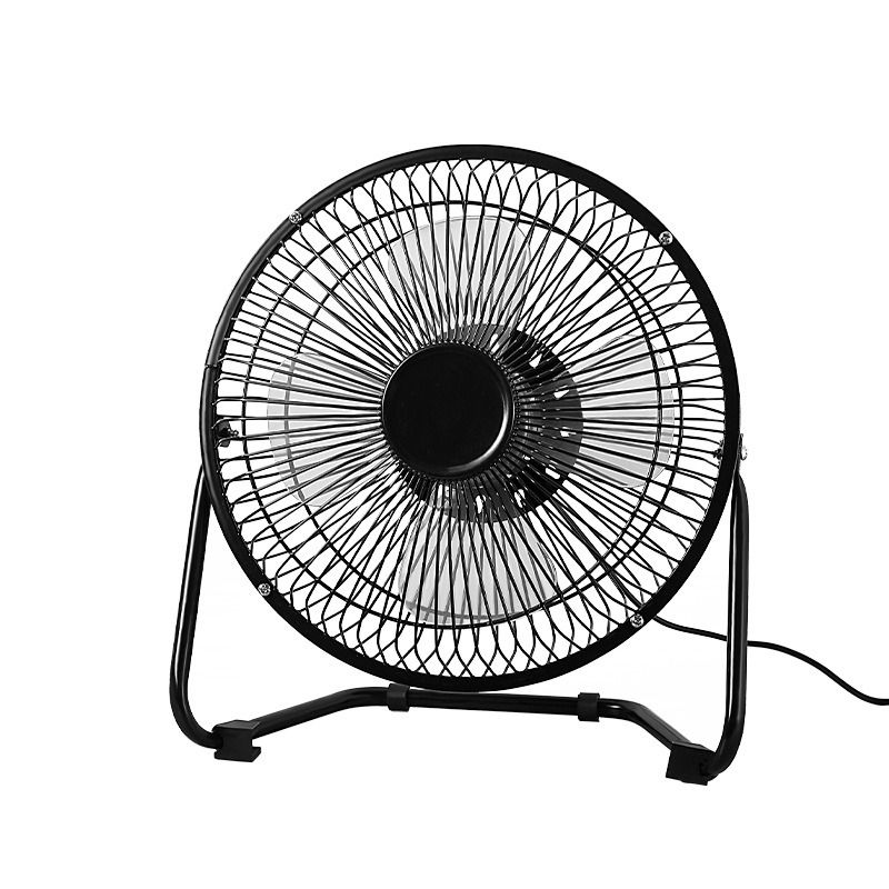 6 Inch Portable USB consumption small fan metal table fan 360° rotation mini fans desktop bass electric fandissipate heat Cooler Cooling Fan for students office workers for PC / Notebook Air cooled