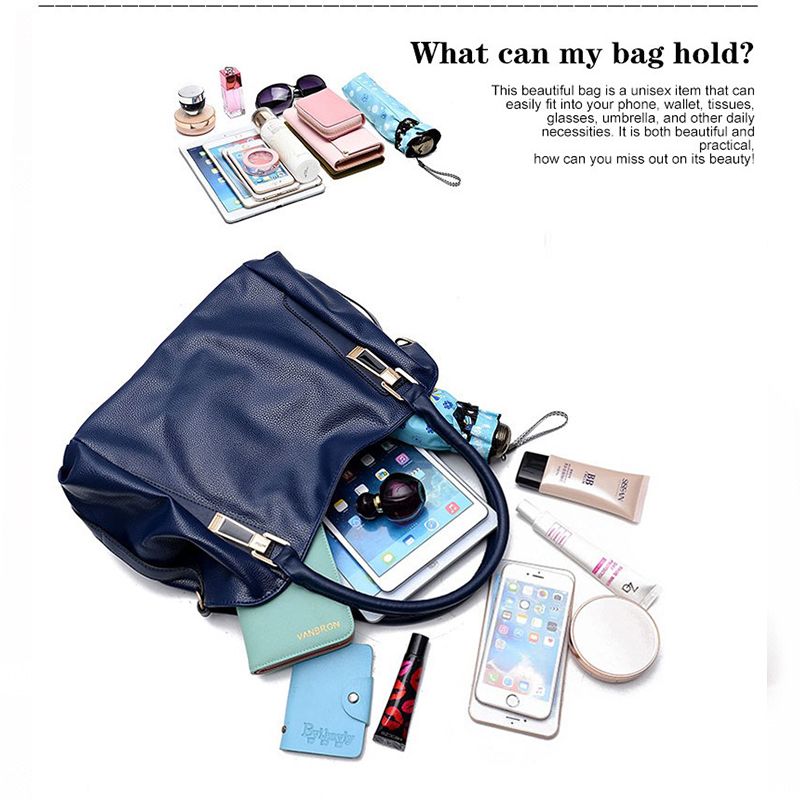 Casual Designer Women Handbag Female PU Leather Bags Handbags Ladies Portable Shoulder Bag Office Ladies Hobos Totes