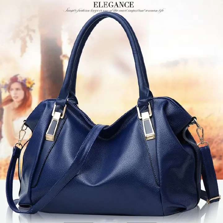 Women's bag Female Shoulder bag Handbag for women Crossbody bag new Casual fashion soft bags large capacity oblique body handbag Solid Color blue black