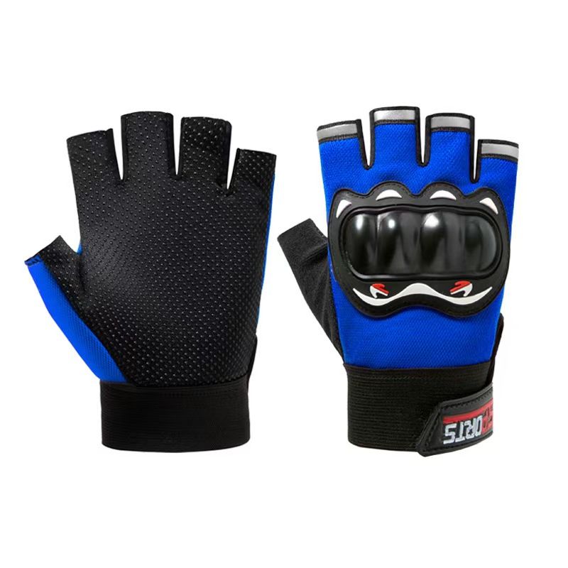 Half-finger gloves motorcycle Protective shell gloves open-finger tactics gloves Cycling Gloves Hard Knuckle Rubber protection Fitness Barbell Equipment Weightlifting riding climbing Touch Screen
