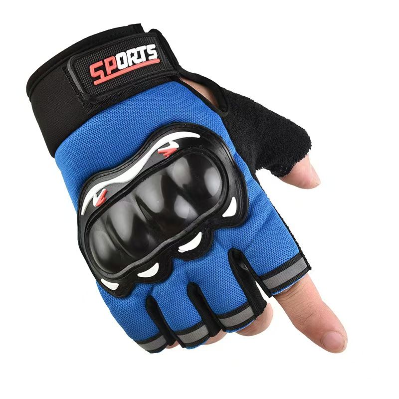 Half-finger gloves motorcycle Protective shell gloves open-finger tactics gloves Cycling Gloves Hard Knuckle Rubber protection Fitness Barbell Equipment Weightlifting riding climbing Touch Screen