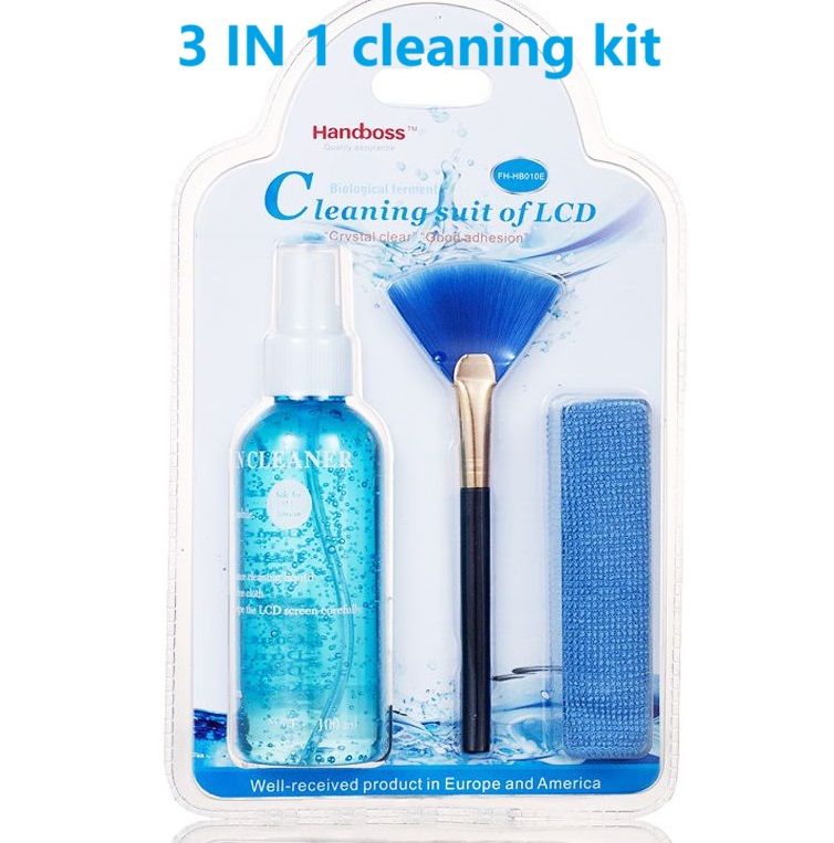 3 in 1 TV And Mobile Phone And Laptop Monitor Computer LCD Screen Cleaner Digital Camera Screen Cleaning Mobile Phone Screen Cleaning Kit CD Scanner Keyboard Cleaning Tools Protective Agents