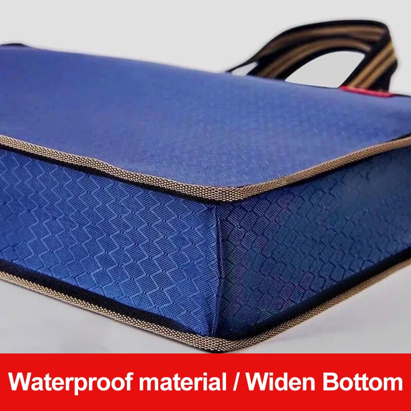 New Large Capacity Handheld Briefcase File Bag Business Document Bag Dustproof Waterproof Case Oxford Cloth Material Bag Office Meeting Bag Zipper Bag Laptop Document Organizer Bag File Folder