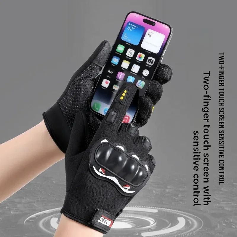 Men Tactical Gloves Long Wrist Motorcycle Gloves Hard Shell Rubber Protection durable Anti Slip touch screen Cycling Gloves Men's Gloves Women's Gloves Outdoor Sports Off-road Racing Riding Equipment