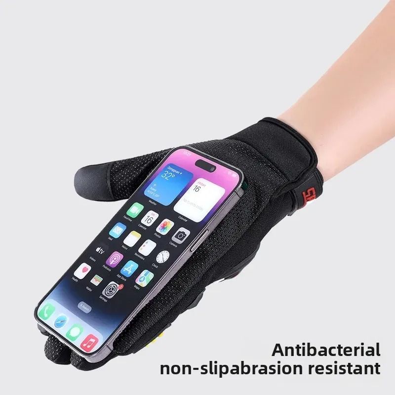 Men Tactical Gloves Long Wrist Motorcycle Gloves Hard Shell Rubber Protection durable Anti Slip touch screen Cycling Gloves Men's Gloves Women's Gloves Outdoor Sports Off-road Racing Riding Equipment