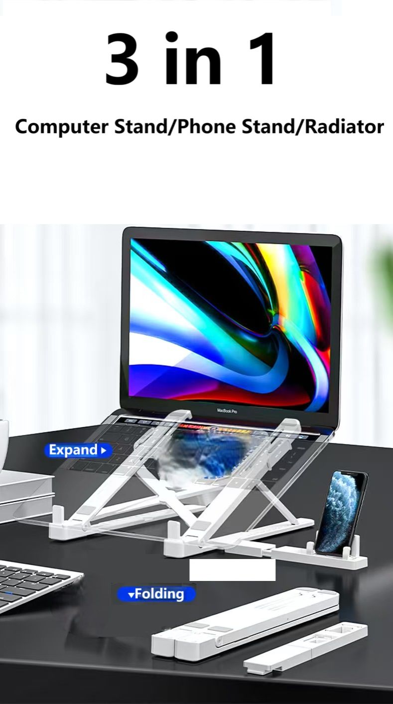 Upgraded Portable Foldable Laptop Stand Computer Stand,Ergonomic Laptop Holder Tablet Holder Mounts ,Adjustable Riser Cooling Bracket with 10 to 17 Inches Ipad Notebook Computer Mounts & Stands