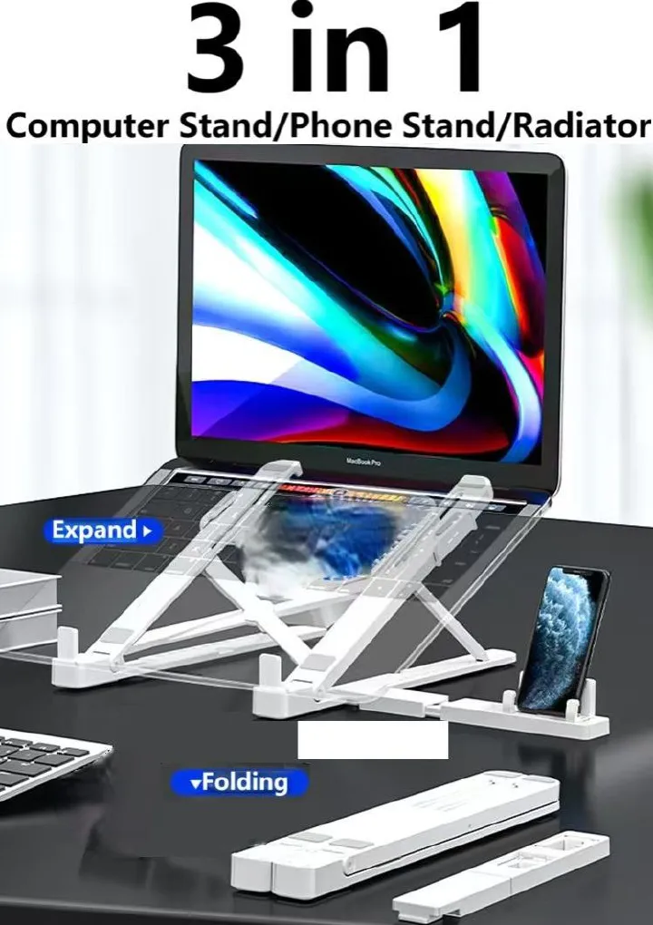 Upgraded Portable Foldable Laptop Stand Computer Stand,Ergonomic Laptop Holder Tablet Holder Mounts ,Adjustable Riser Cooling Bracket with 10 to 17 Inches Ipad Notebook Computer Mounts & Stands