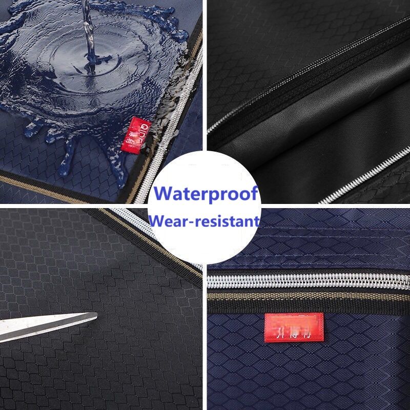 New Large Capacity Handheld Briefcase File Bag Business Document Bag Dustproof Waterproof Case Oxford Cloth Material Bag Office Meeting Bag Zipper Bag Laptop Document Organizer Bag File Folder