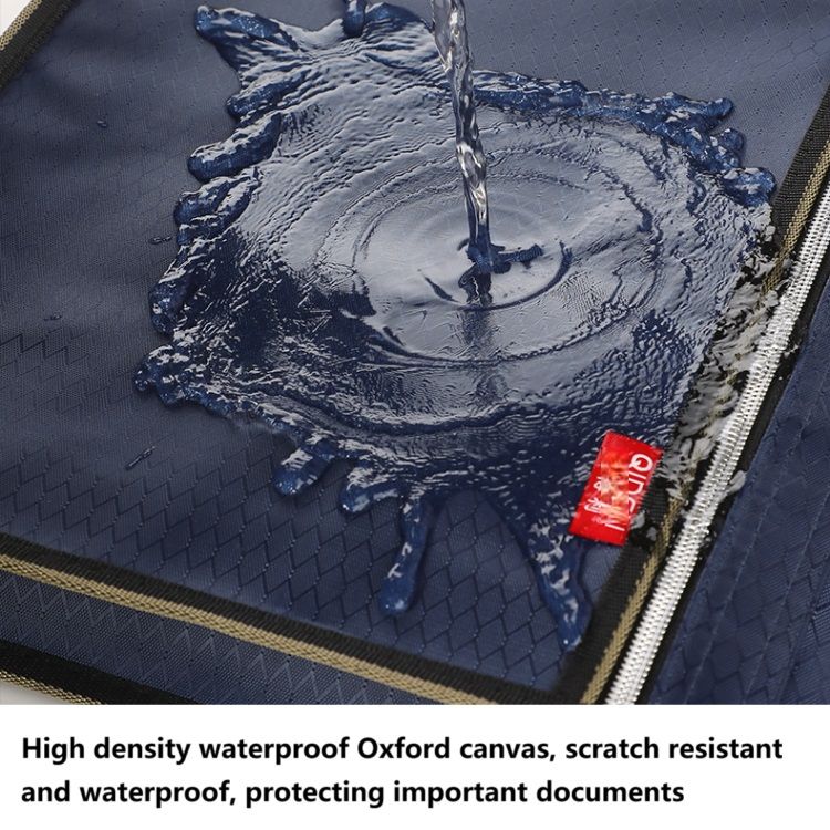 New Large Capacity Handheld Briefcase File Bag Business Document Bag Dustproof Waterproof Case Oxford Cloth Material Bag Office Meeting Bag Zipper Bag Laptop Document Organizer Bag File Folder