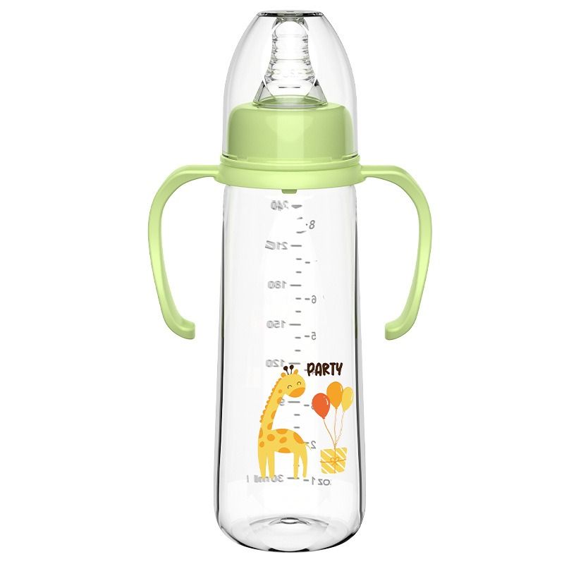 Baby Infant Newborn Bottle Anti Choke Non-spill Baby Bottles Safe Water Bottles Learning Cup Training Cup140/180/240ml Wide Caliber Feeding Bottle Toddler Food-grade Silicone Milk Bottle With Handle